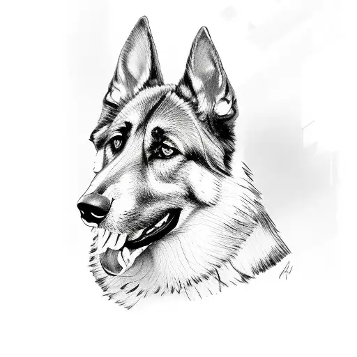 German Shepard On Union Jack