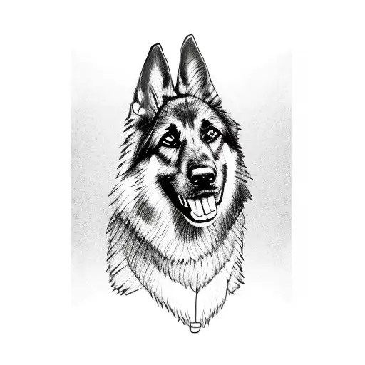 German Shepard On England Flag