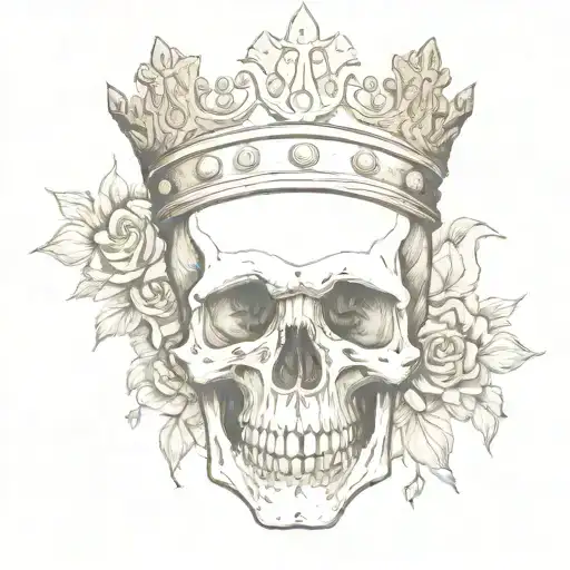 Skull Wearing A Crown