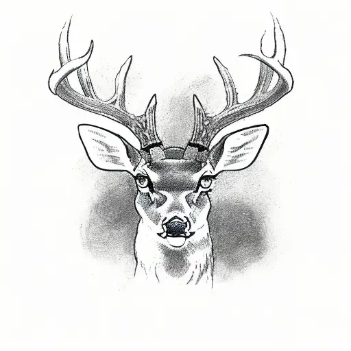 Deer Antller With An Arrow