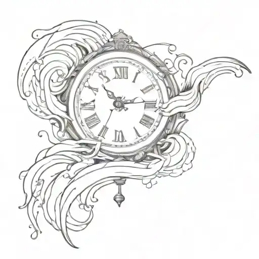 Clock With Waves Inside