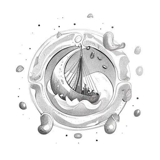 A Viking Ship Sailing Through A Sea Of Coffee Beans