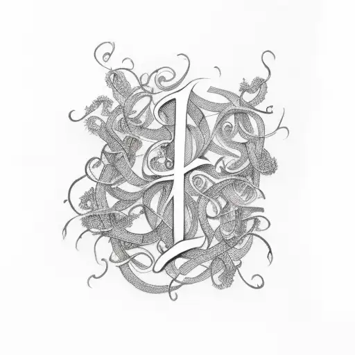 A Realistic Depiction Of Your Wife And Sons' Names In A Beautiful Script Font Intertwined With Vines