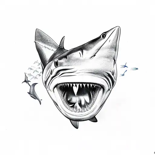 Rapper With A Shark Head And Diamond Grill