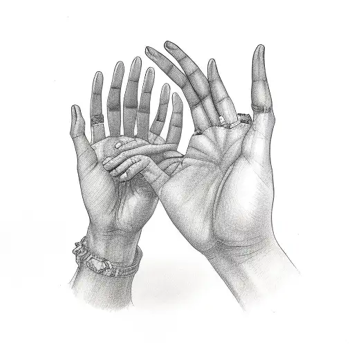 Praying Hand With The Word Corey