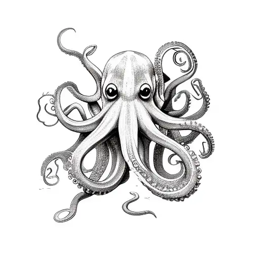 Octopus With Technology Elements