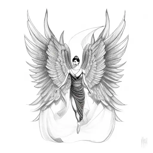 A Graceful Dancer With Angel Wings