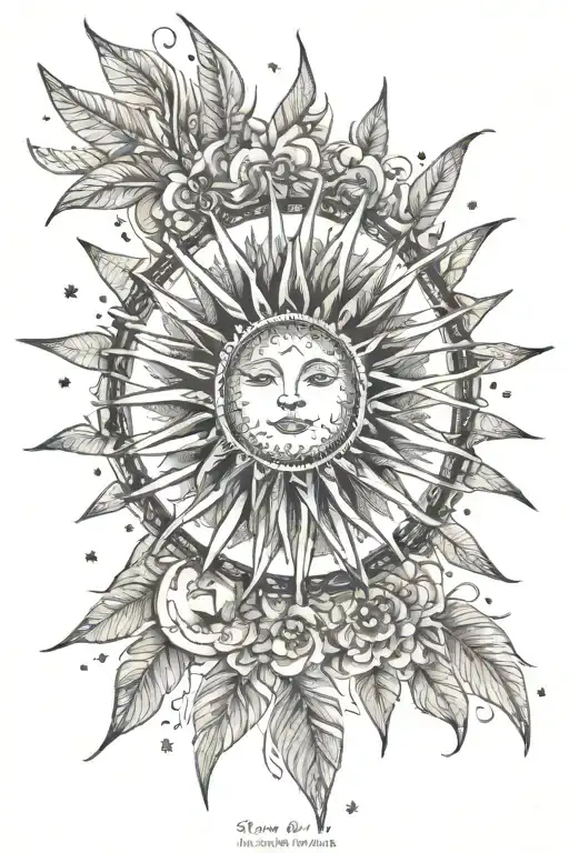 Boho Sun Shining With Quote Within You Is The Light Of A Thousand Stars