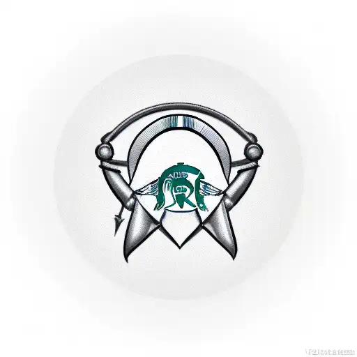 A Nurse Anesthetist Symbol With A Michigan State Spartan Helmet Incorporated