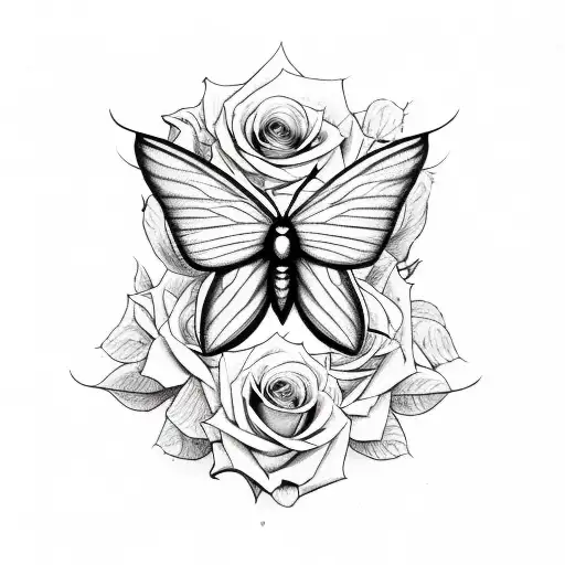 Half A Moth And Half A Rose Combined