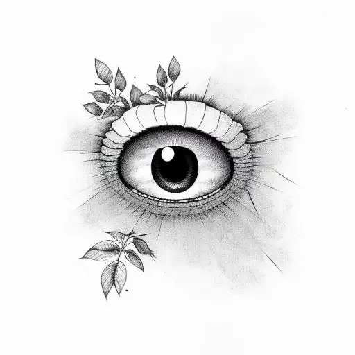 Glowing Eyes Peeking Out Deep In A Forest