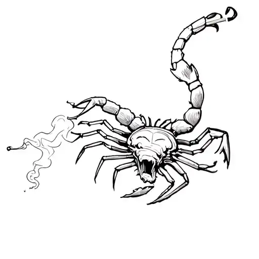 Scorpio Smokes A Cigarette