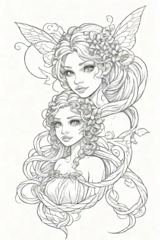 Fairy Sisters Hair Tangled