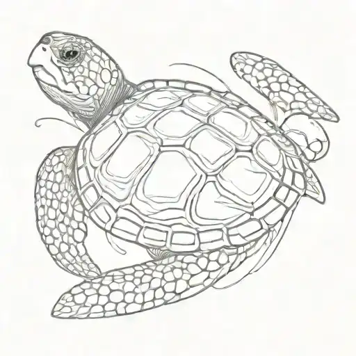 Sea Turtle Swimming