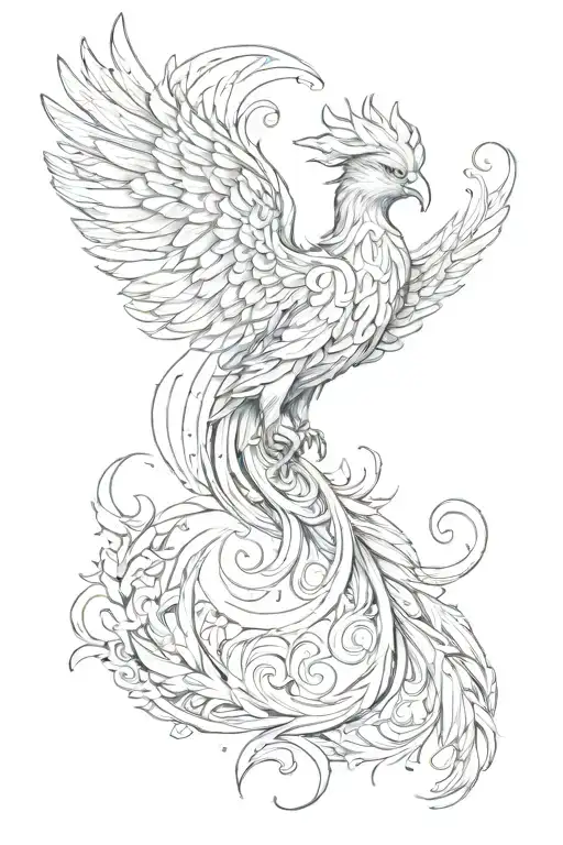 Semicolon And Phoenix Bird