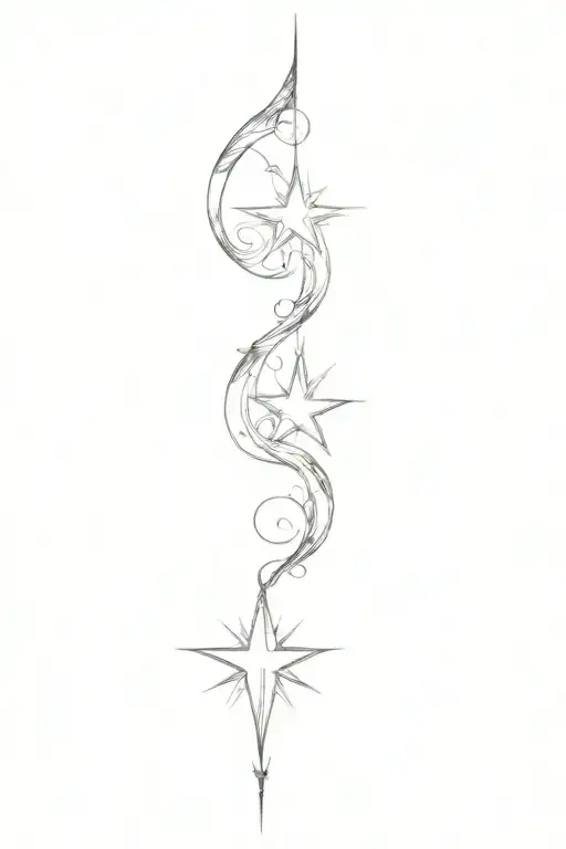 Black Stars With Expresive Ornamnets Of Martin Flacher