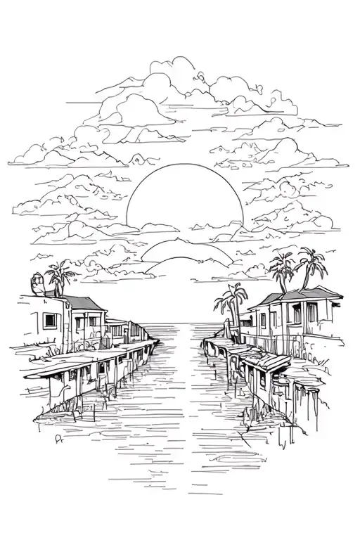 Sunset Being Graffitied