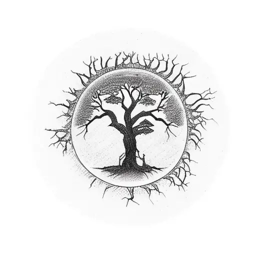 A Tree Inside Of A Leopard Eye