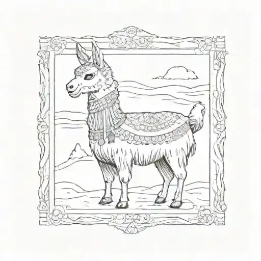 Llama Knitting A Blanket
