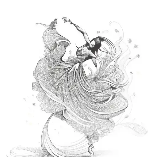 Fire Dancer With Floral