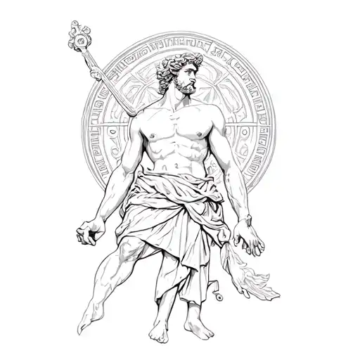 Greek God Atlas Holding