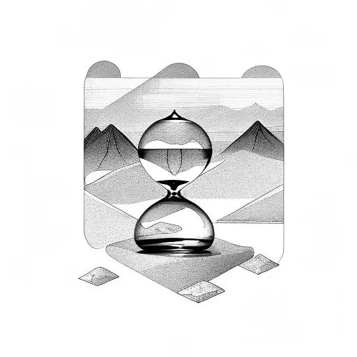 Hourglass And Mountains