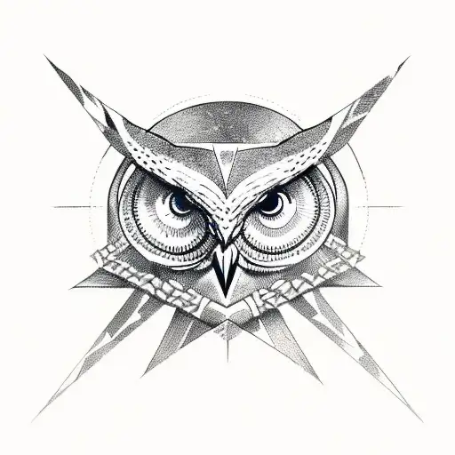 Owl With Skull And Pyramid Snake
