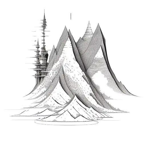 An Engineer's Blueprint Of A Mountain Range