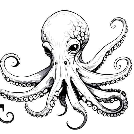 An Octopus With Elements Of Doctor Who Incorporated Into Its Design