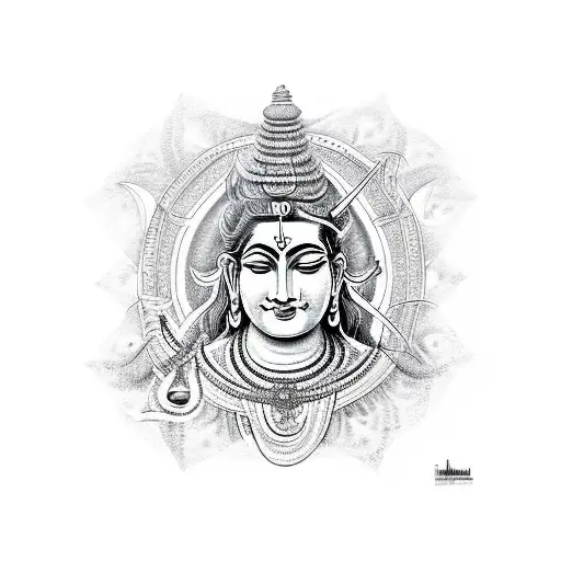 Abstract Representation Of Shiva's Shiva Enlightenment Dance Of Creation And Destruction