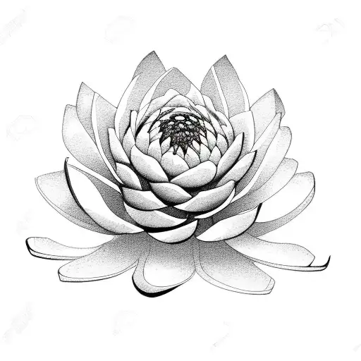 Snake Untwined With Chrysanthemums And Water Lilies