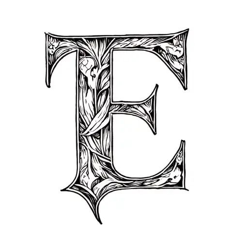 Letters T And E Combined Symbol Consisting