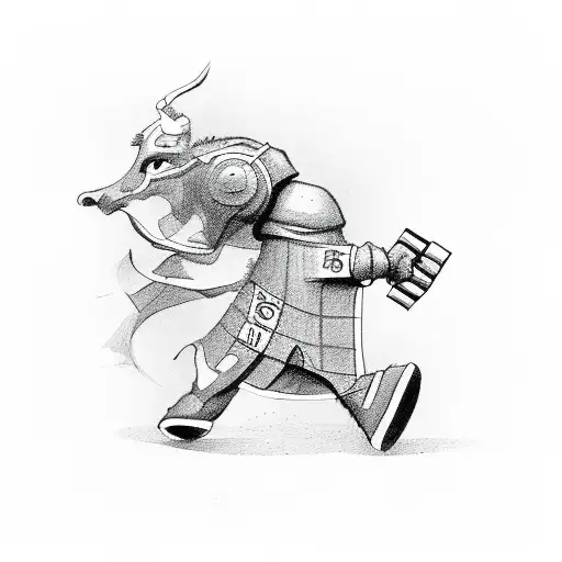 A Chess Piece Running A Marathon