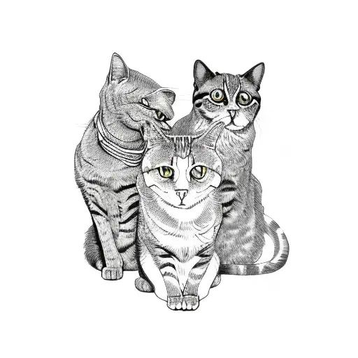 Three Headed Hesoteric Cat