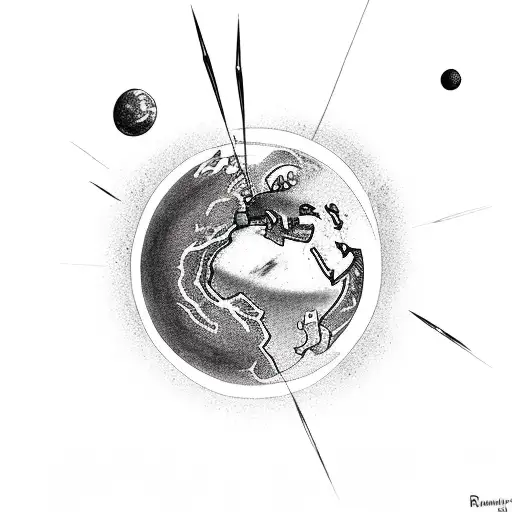 The Planet Crossed By A Car