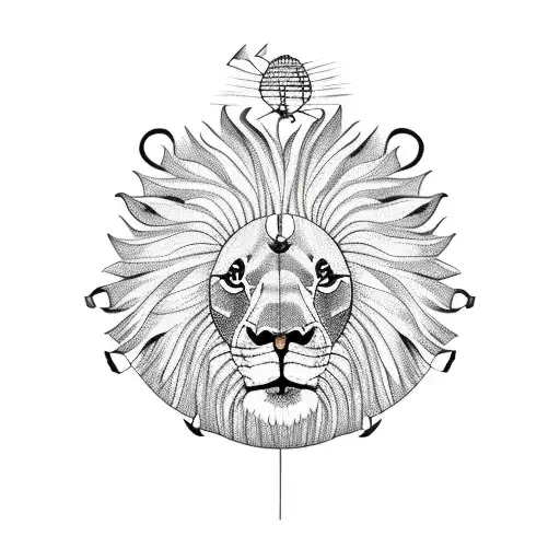 Lion Balloon With An Armadillo