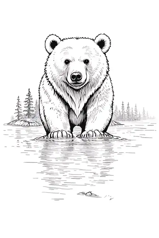 Nature River Bear