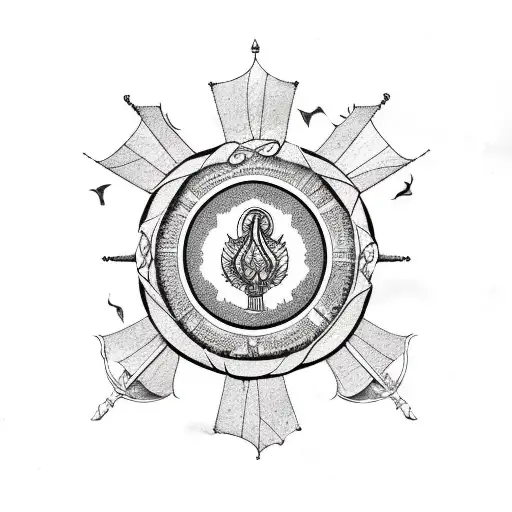 Punjab Map With A Sword And Rose And Eagle