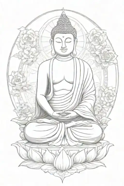 Wealth And K7ck Buddha Sitting Side