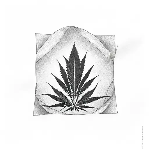 Cannabis Leaves With State Of New Jersey