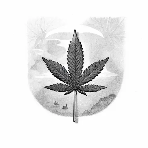 New Jersey With Cannabis Leaf