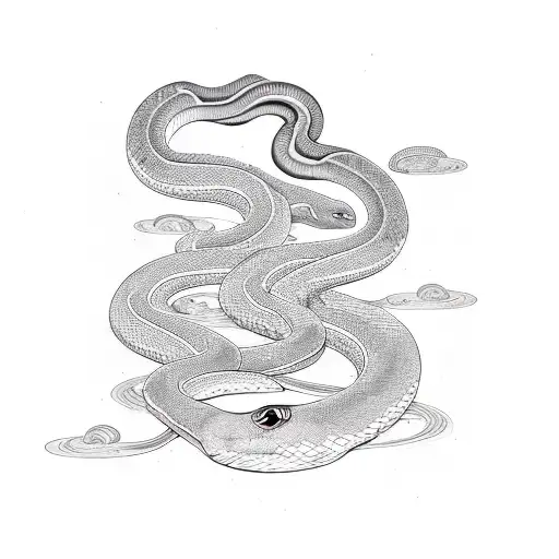 Long Snake And Water Sign Runas Symbols