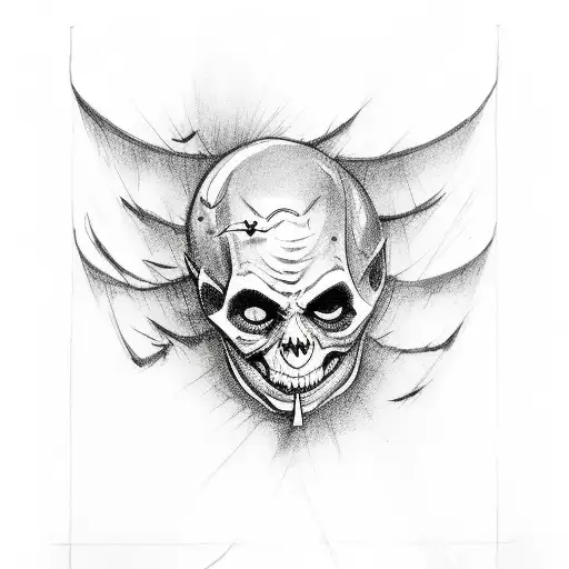 Halloween Villain With Black Eyes