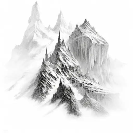 Ice Mountain On Fire