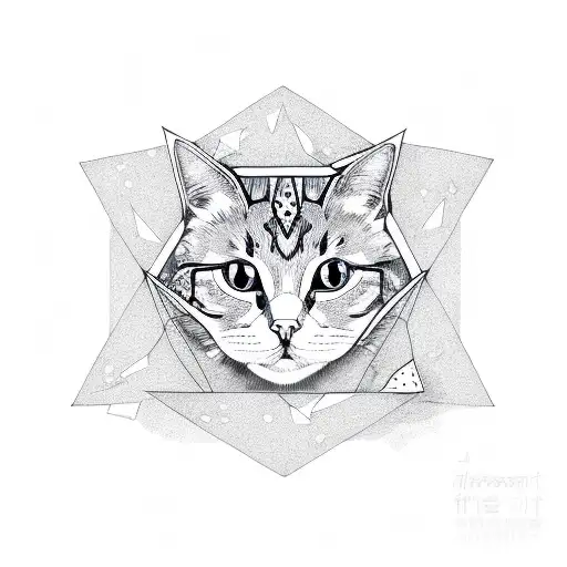 Triangle Cat Snowflake