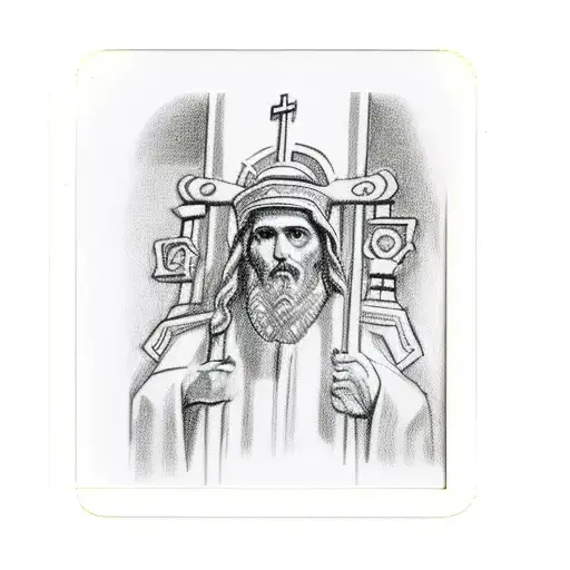 Polaroid Pictures Of Biblical Events Including Triple Cross