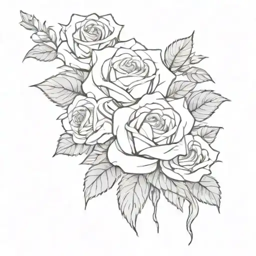 Money In The Middle With Roses On The Edges