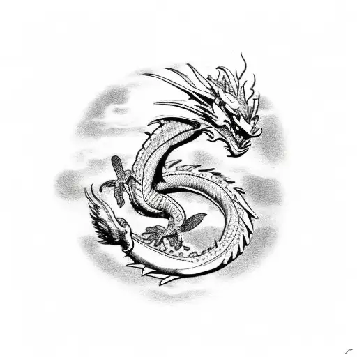 Dragon On Men's Back