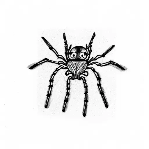 Cool Stripped Spider With Shadow