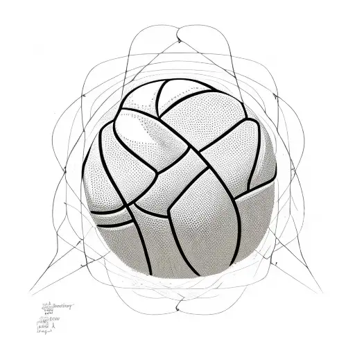 A Sketch Of A Volleyball Net Surrounded By The Quote 'There Is No Middle Ground'